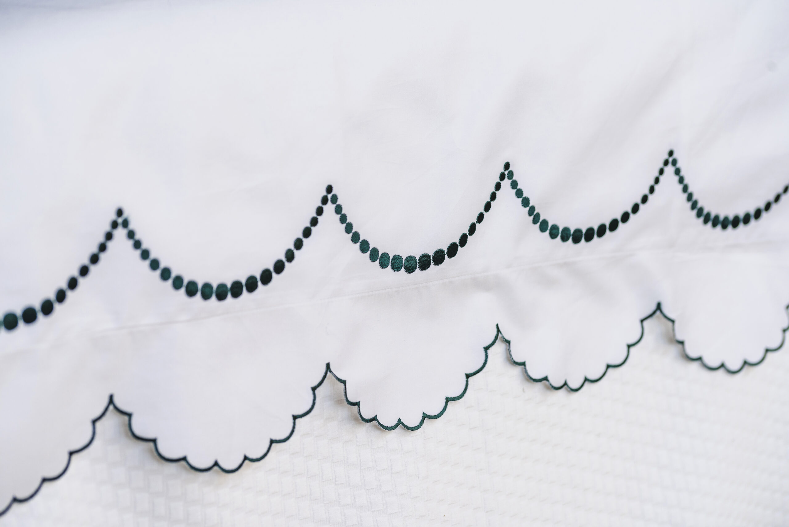 perlas green bedding set